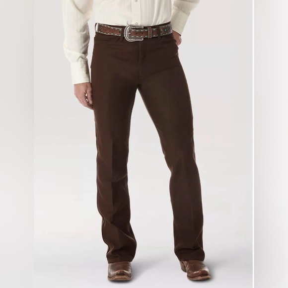 Wrangler Other - 🤎 Wrangler Wrancher Dress Boot Jeans Pants Brown Stretch Western (38x31) 🤎 NEW
